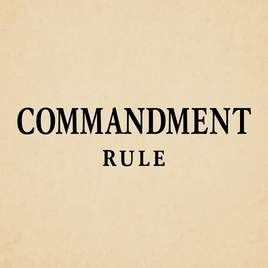 The Gulf of Difference — ’Tween a Commandment and a Rule